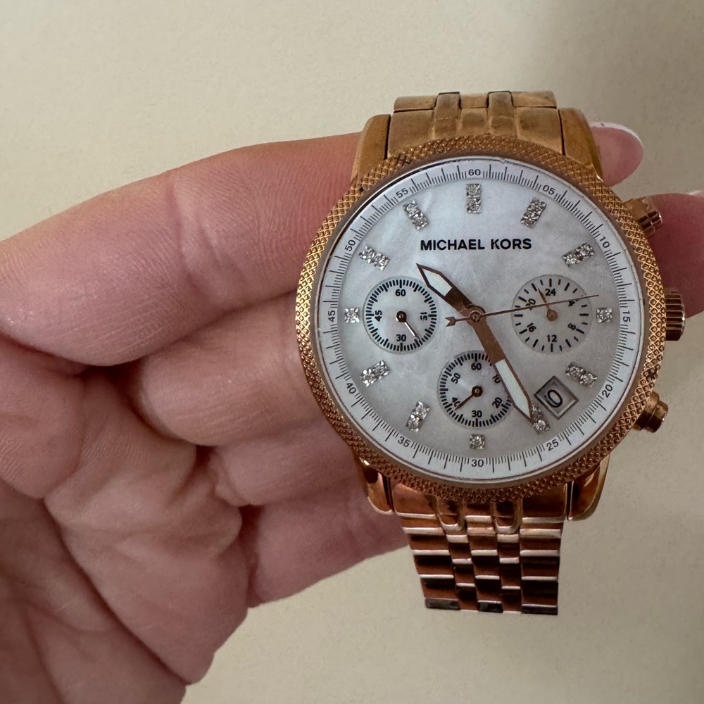 Michael Kors Rose Gold Chronograph Watch – MK5026